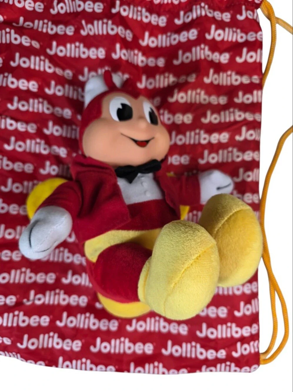 Jollibee plushie drawstring back pack